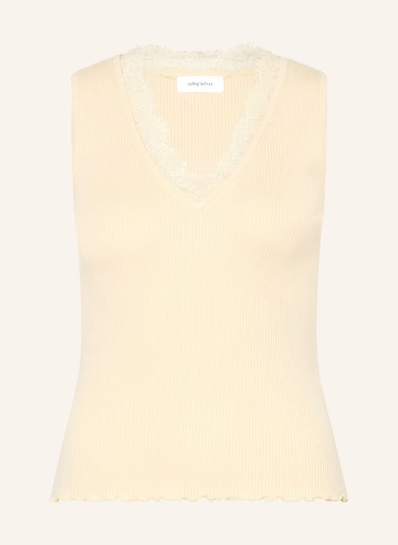 darling harbour Stricktop mit Spitze butter yellow