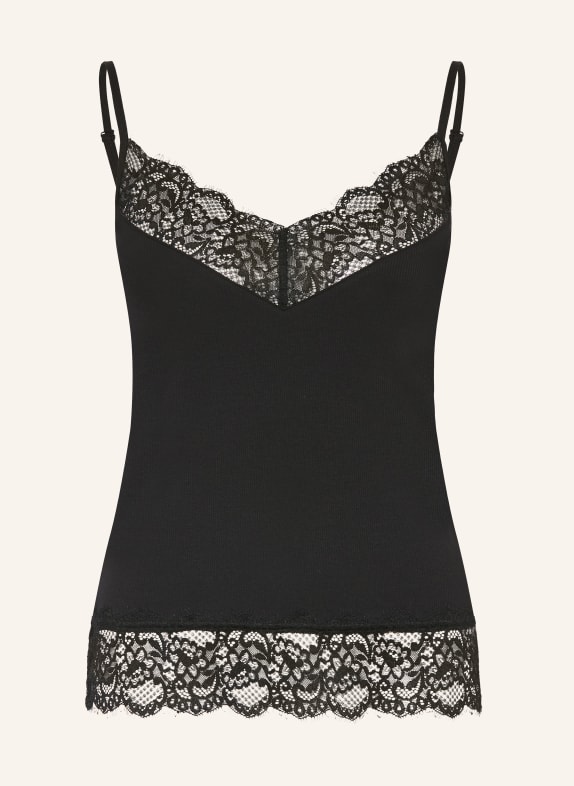 darling harbour Jerseytop mit Spitze BLACK