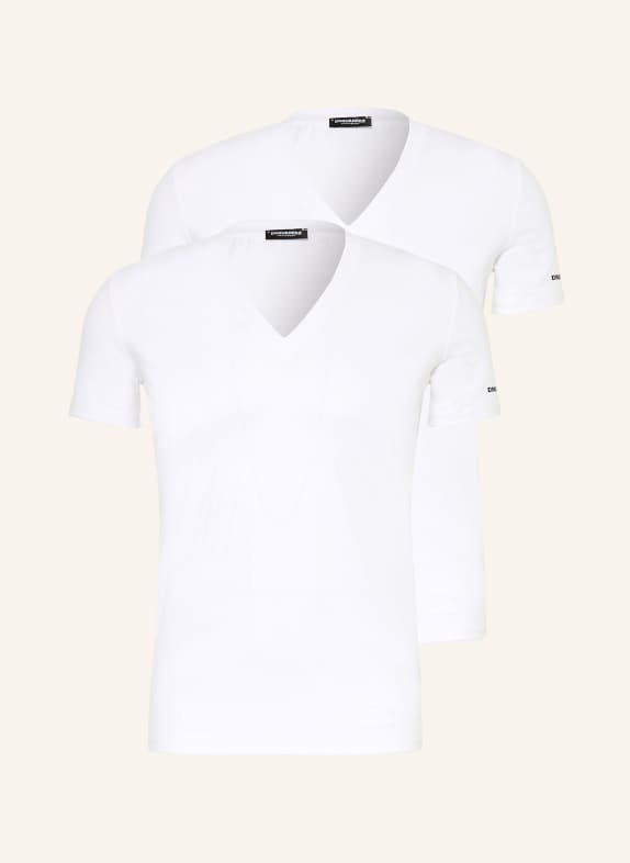 DSQUARED2 V-neck shirt WHITE