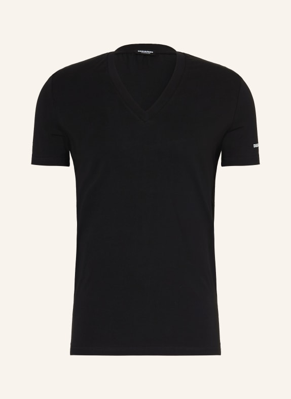 DSQUARED2 V-neck shirt BLACK