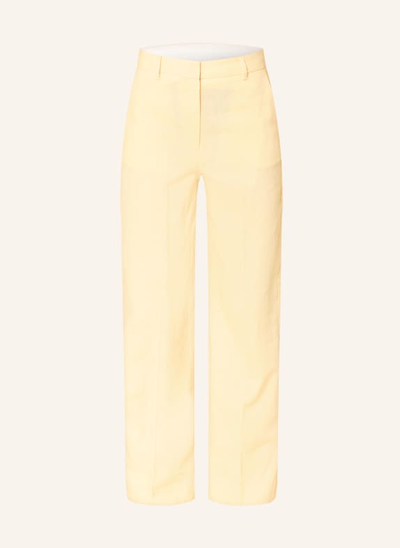 SELECTED Femme Marlene pants with linen LIGHT YELLOW