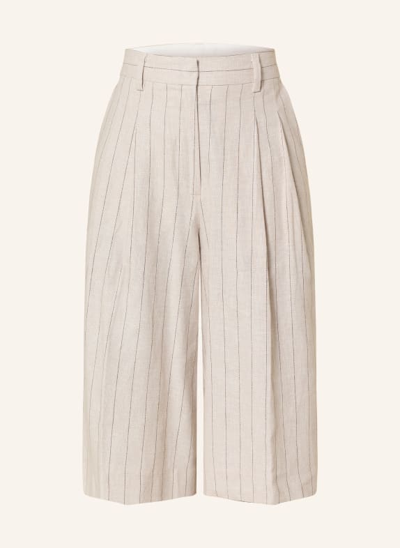 SELECTED Femme Bermuda's met linnen BEIGE / MARRON FONCÉ