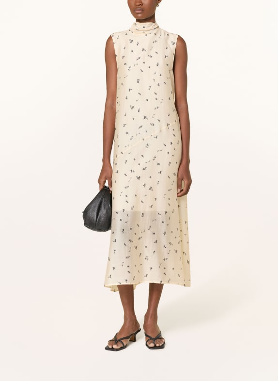 SELECTED Femme Schluppenkleid ECRU / DUNKELGRAU