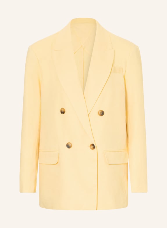 SELECTED Femme Oversized blazer with linen LIGHT YELLOW