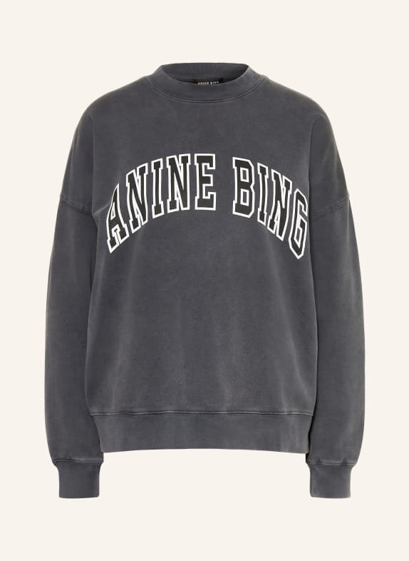 ANINE BING Sweat-shirt MILES GRIS FONCÉ / BLANC