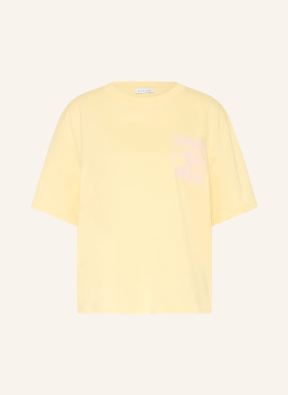 MRS & HUGS T-shirt JAUNE CLAIR / ROSE CLAIR