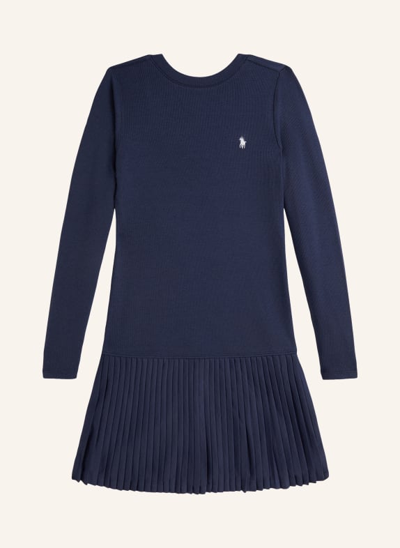POLO RALPH LAUREN Jurk met plooien DONKERBLAUW