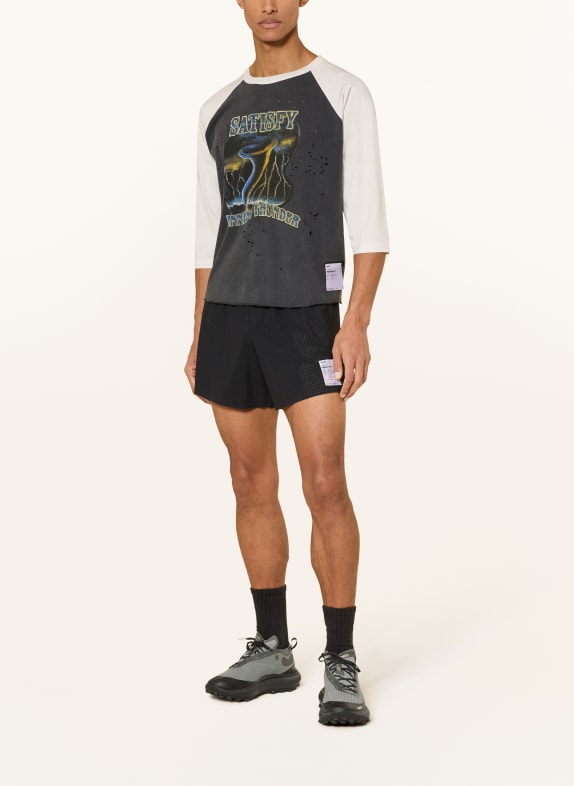 SATISFY Hardloopshirt MOTHTECH WIT / ZWART