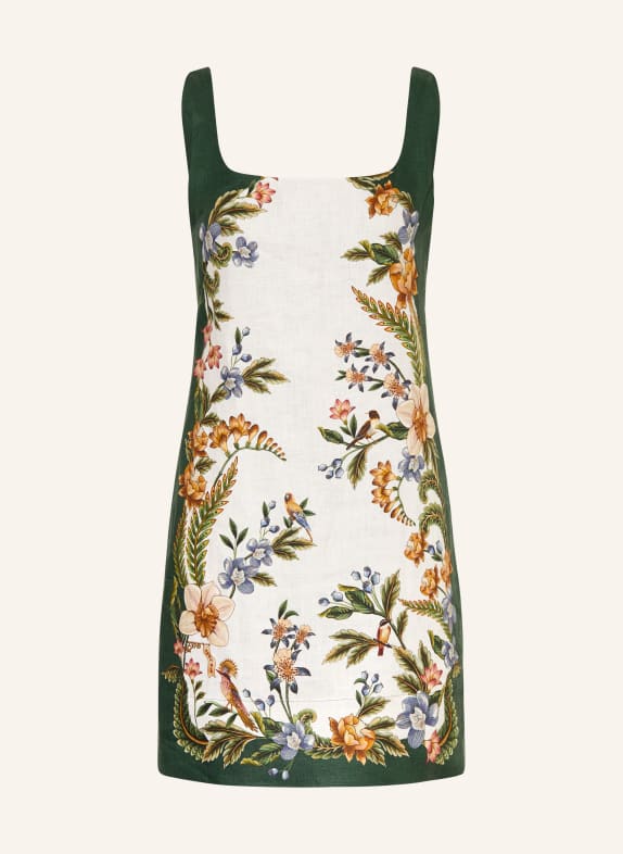 FARM RIO Leinenkleid CREME / DUNKELORANGE / DUNKELGRÜN