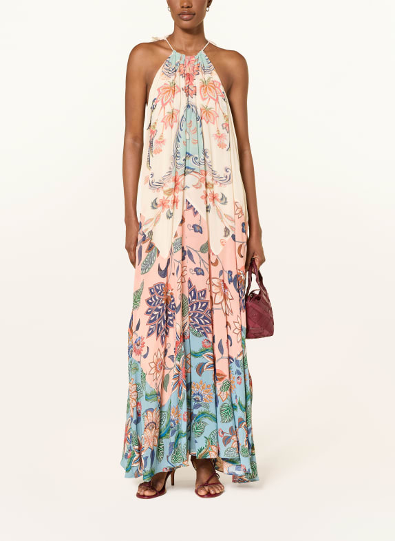 FARM RIO Kleid BOHO CREME / HELLROT / TÜRKIS