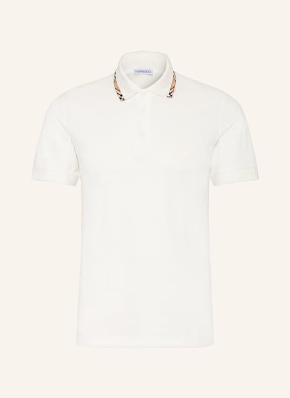 BURBERRY Piqué-poloshirt EDDIE WIT / BEIGE / ROOD