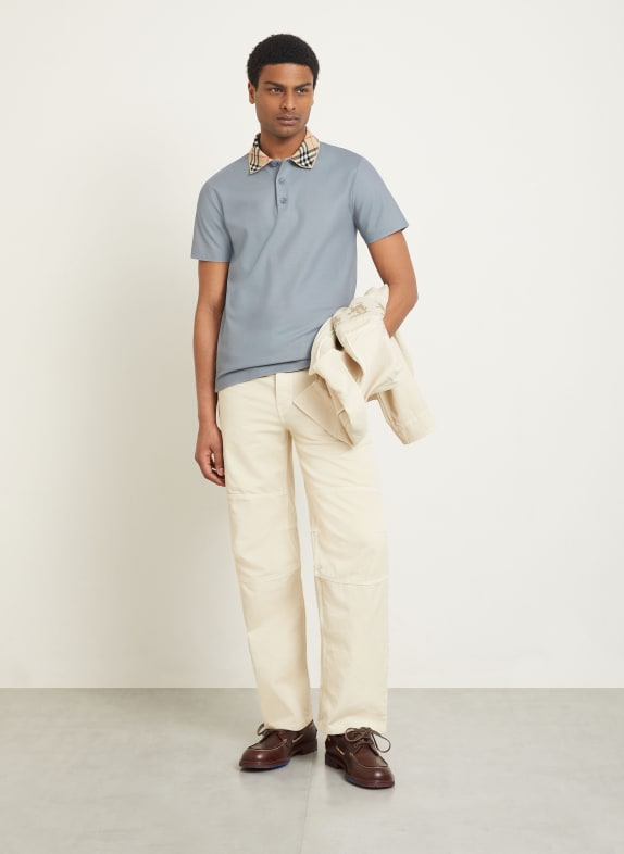 BURBERRY Piqué poloshirt EVAN BLAUWGRIJS
