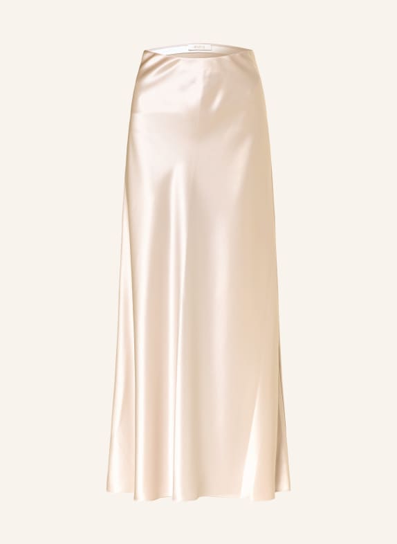 HERZENS satin skirt LIGHT BROWN