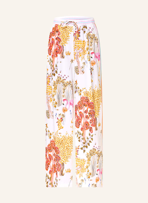 HERZENS Marlenehose aus Seide ROT / LILA / WEISS