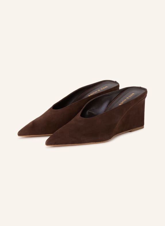 MRS & HUGS Wedge heels DARK BROWN