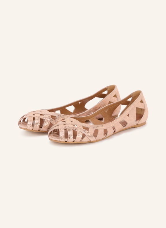 JONAK DERAY Ballerinas with Cutouts DUSKY PINK