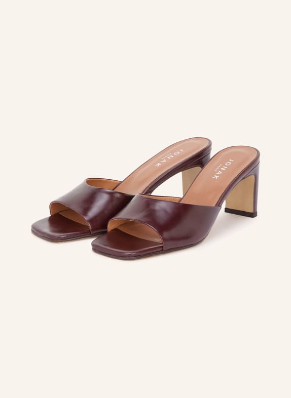 JONAK Mules 264-DERIVE LEATHER DARK BROWN