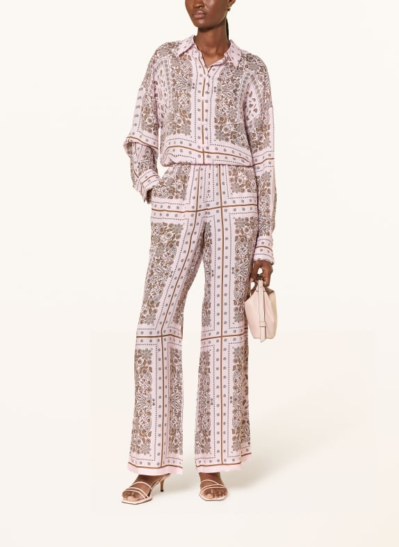 darling harbour Byxor med siden Bandana print rose