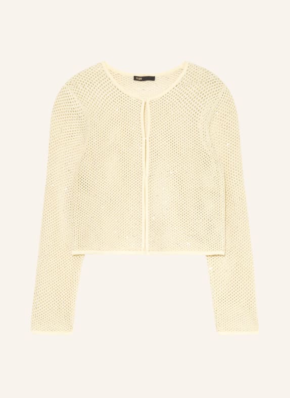 maje Sweter z błyszczącą przędzą i cekinami JASNOŻÓŁTY