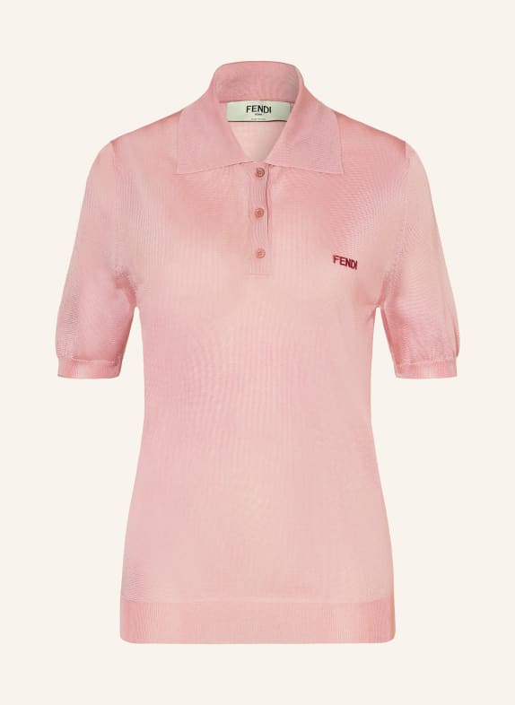 FENDI Strick-Poloshirt ROSÉ