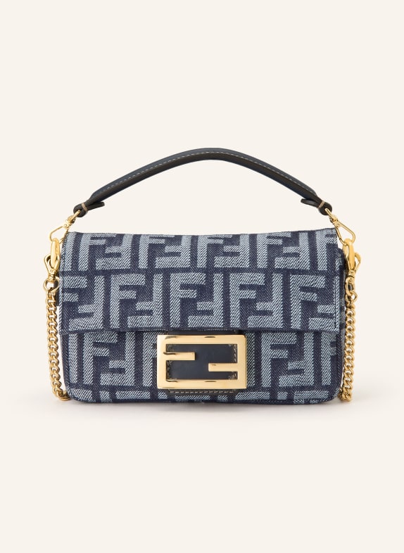 FENDI Handtas MINI BAGUETTE DONKERBLAUW / WIT