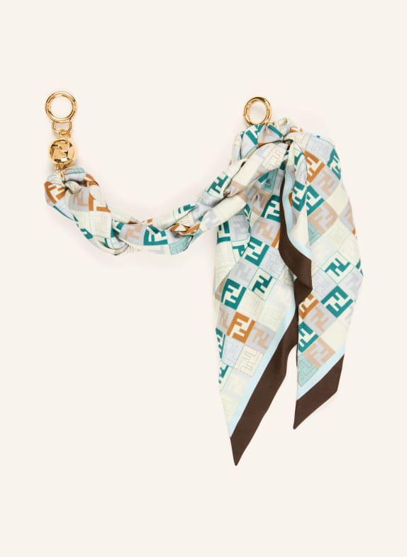 FENDI tasje TURQUOISE / GOUD / MARRON FONCÉ