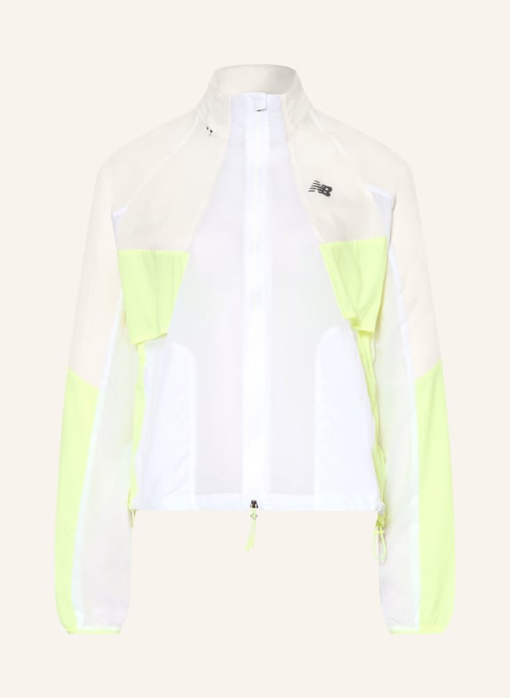 new balance Laufjacke RC WEISS / NEONGELB