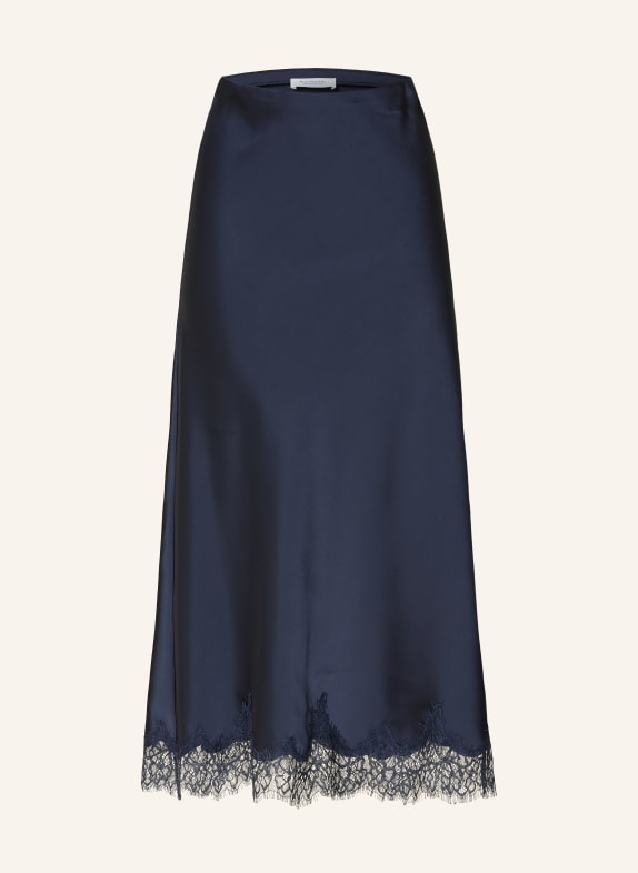 Rich & Royal Satynowa spódnica z koronką GRANATOWY