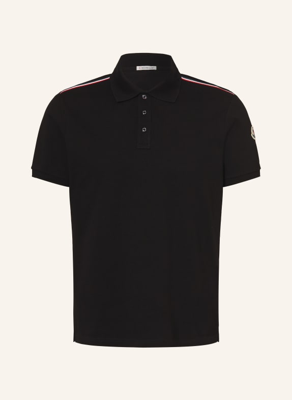MONCLER Piqué-Poloshirt SCHWARZ