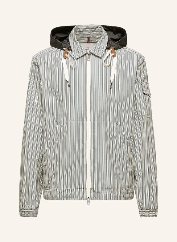 MONCLER Overjas HAVAS met afneembare capuchon BLAUW / WIT