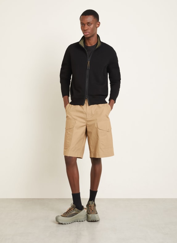 MONCLER Gebreide vest in verschillende materialen DONKERBLAUW / OLIJF