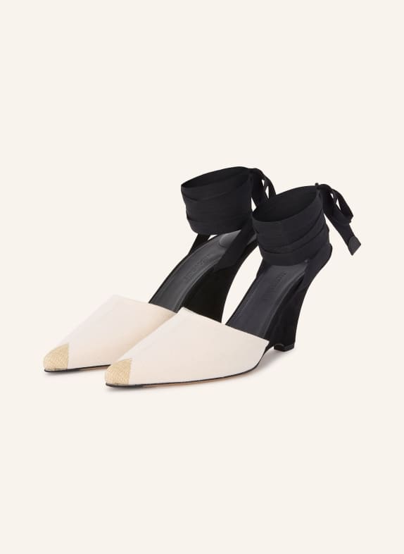 JACQUEMUS Sleehakken LES ESPADRILLES CRÈME / BEIGE / ZWART