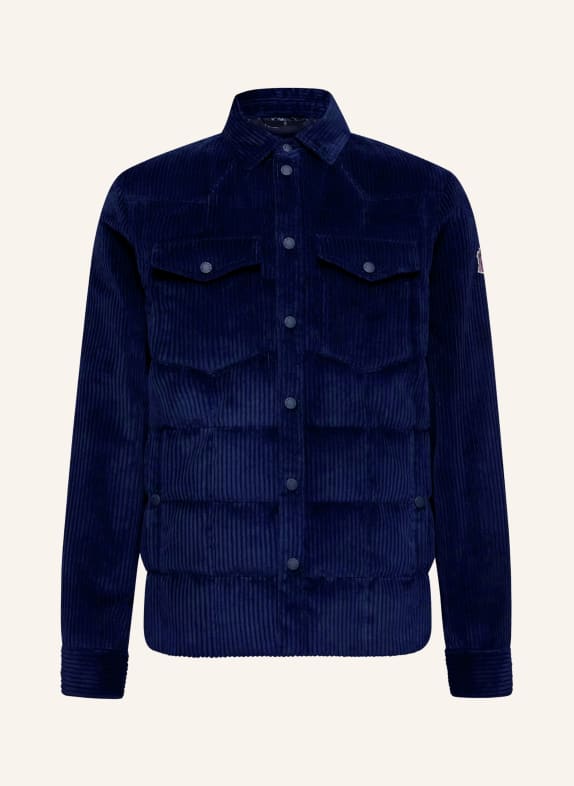 MONCLER GRENOBLE Corduroy-overjas GELT DONKERBLAUW
