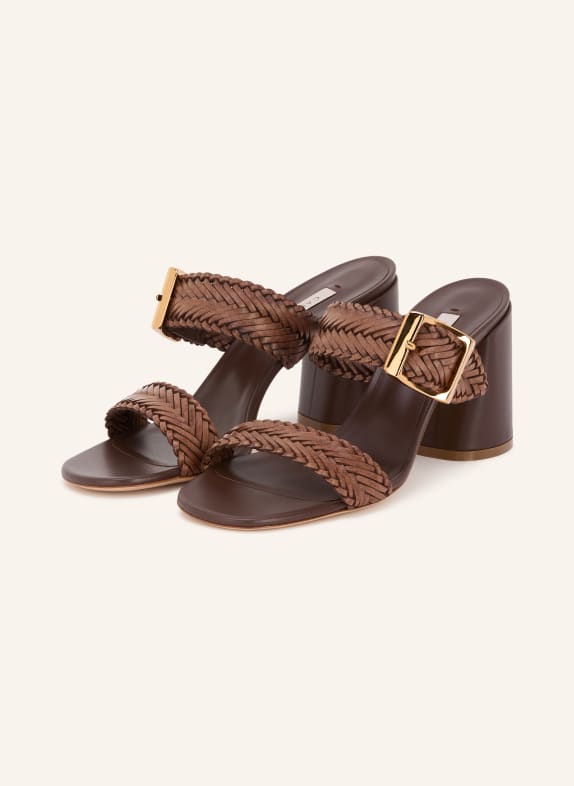 CASADEI CLEO Mules DARK BROWN / GOLD