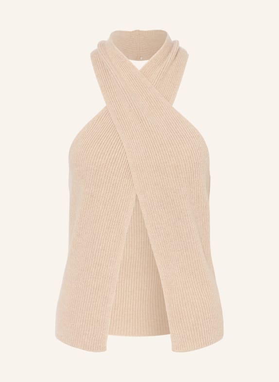 by Aylin Koenig Top en maille XENIA en laine mérinos et cachemire BEIGE
