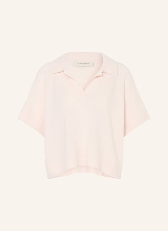 by Aylin Koenig Polo en maille ERIKA en laine mérinos et cachemire ROSE CLAIR