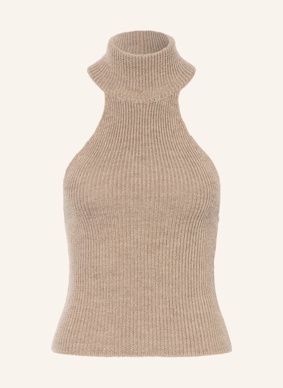by Aylin Koenig Stricktop MAE aus Merinowolle TAUPE