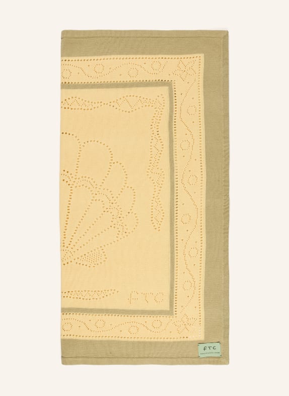 FTC CASHMERE Tuch GELB / HELLGRÜN