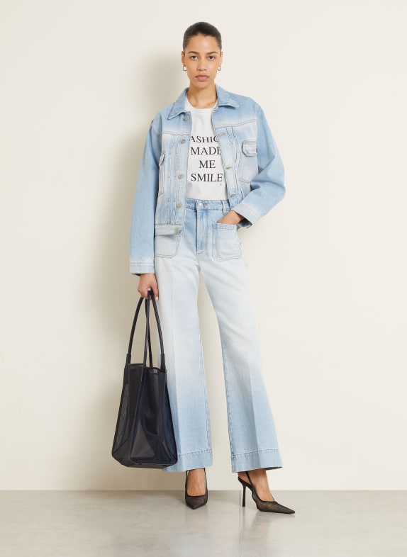 VICTORIA BECKHAM T-shirt WIT / ZWART