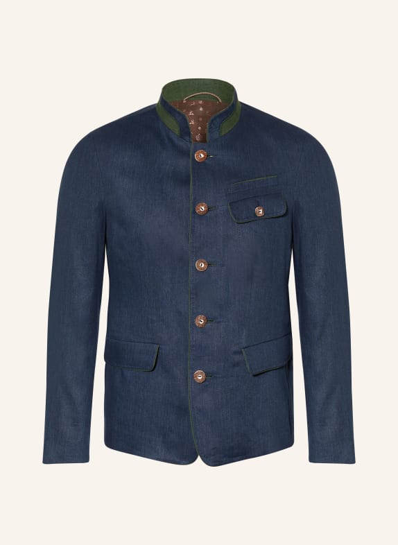 HABSBURG Janker JAKOB mit Leinen DUNKELBLAU / DUNKELGRÜN