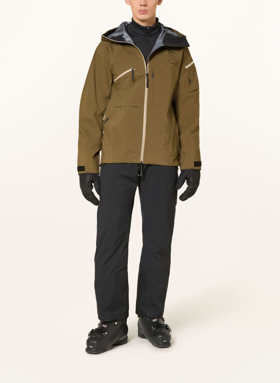 Peak Performance Hardshell bunda ALPINE GORE-TEX C-KNIT™ KHAKI