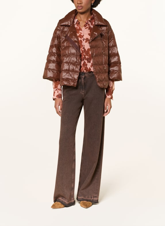 LUISA CERANO Steppjacke mit 3/4-Arm DUNKELBRAUN