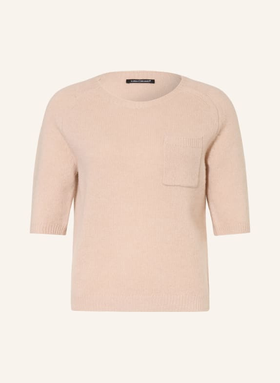 LUISA CERANO Pull en maille à manches 3/4 MARRON CLAIR