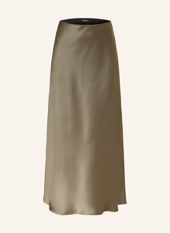 LUISA CERANO Satin skirt DARK GREEN