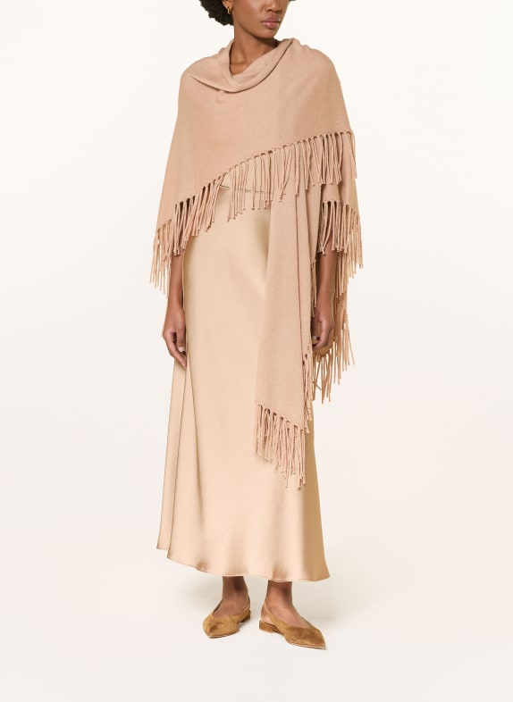 LUISA CERANO Fustă din satin CAMEL