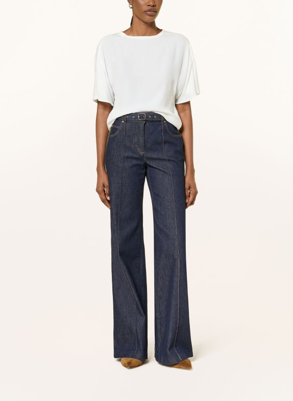 LUISA CERANO Blusenshirt im Materialmix WEISS