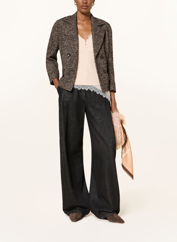 LUISA CERANO Wide Leg Jeans 1 BLACK