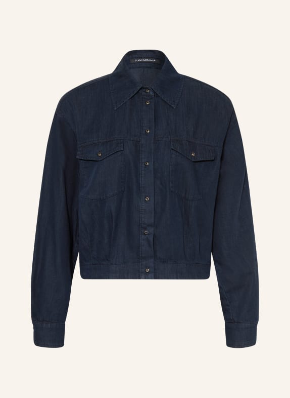 LUISA CERANO Jeansbluse DUNKELBLAU
