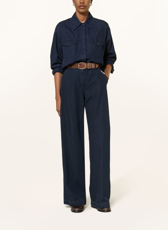 LUISA CERANO Jeansbluse DUNKELBLAU
