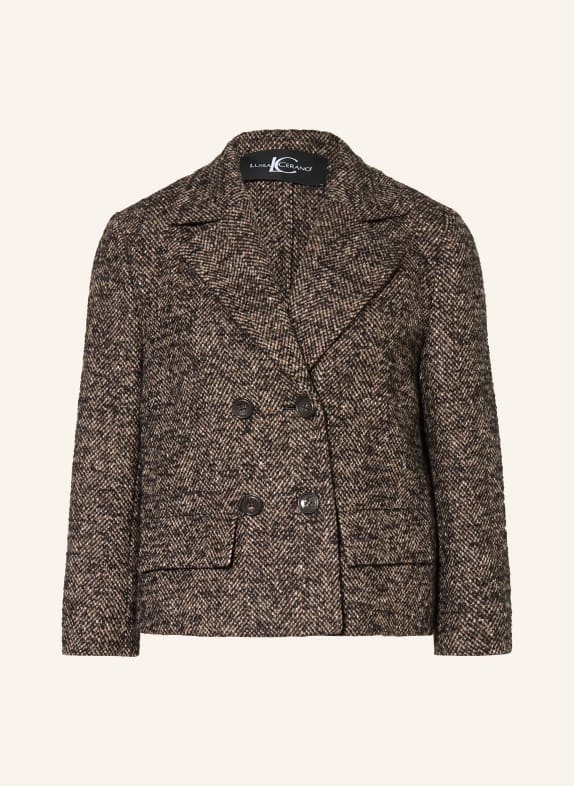 LUISA CERANO Blazer mit Glitzergarn CREME / TAUPE / DUNKELGRAU